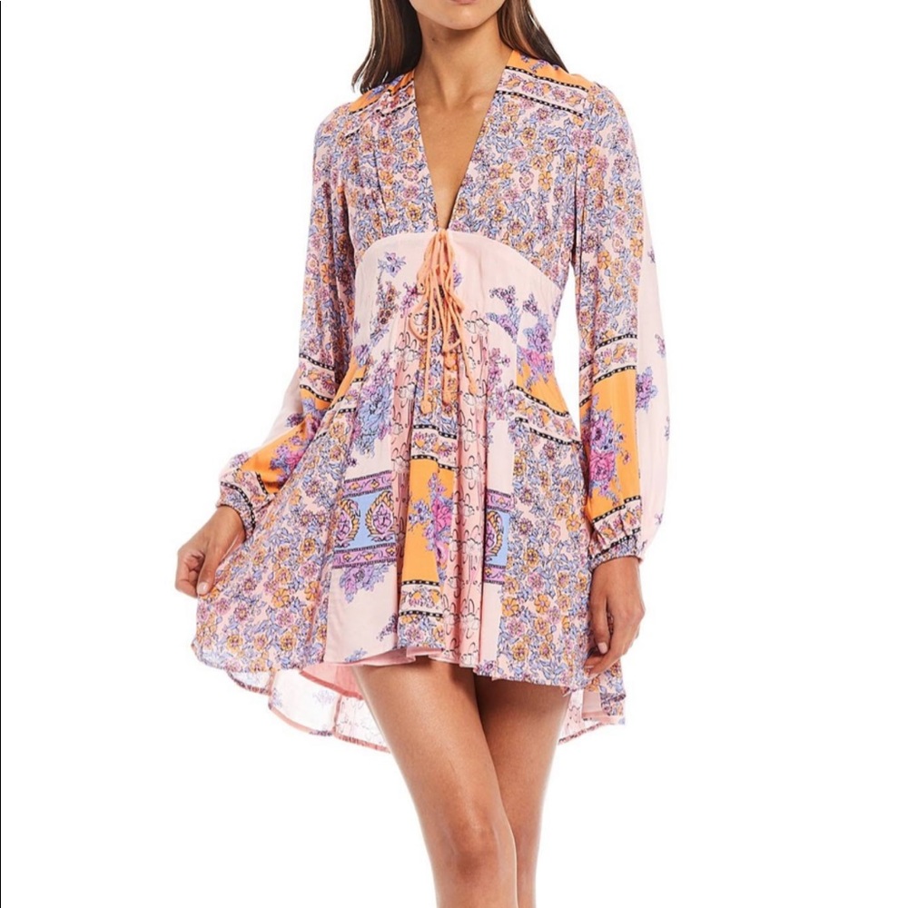 Free People Mixin' It Up mini dress